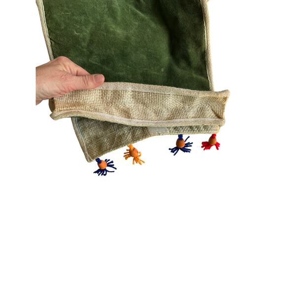 Dolls of India Jute Bag - green/teal/multi color - beads and sequence handbag - Picture 4 of 11